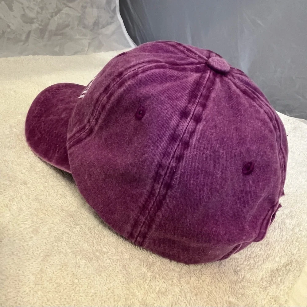 Panama City Purple Adjustable Beach Cap